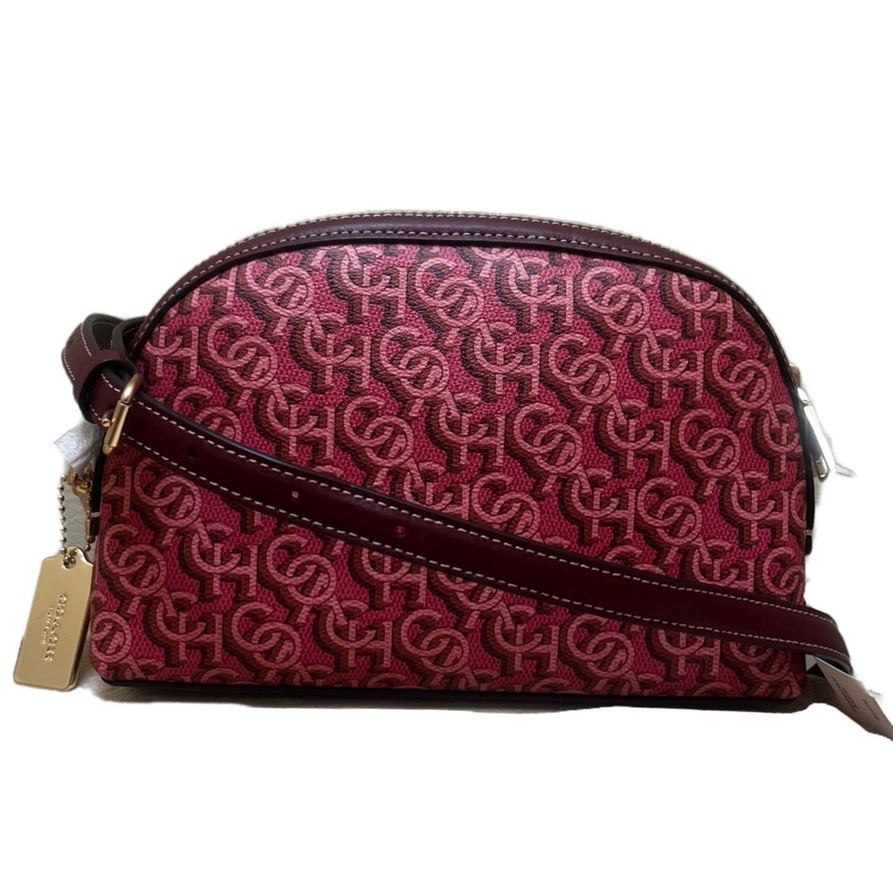 Coach Madi Crossbody Monogram Print in Rouge & Gold